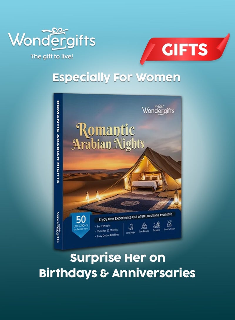 Wondergifts Arabian Nights Gift Box – Opulent Hotels & Desert Resort Stay | Birthday Gift For Her | Anniversary & Valentine's Day Gift - Image 1